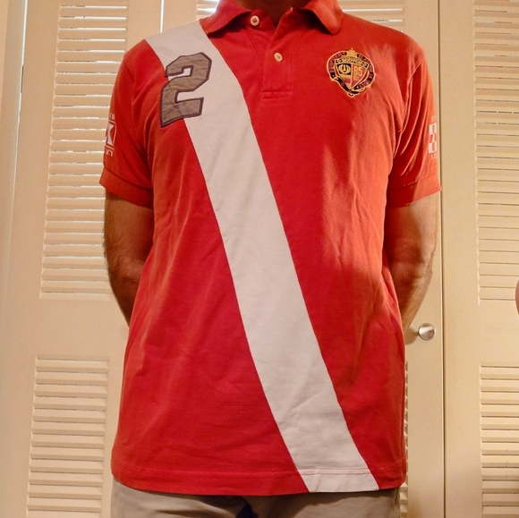 Vintage SCOTCH & SODA Legacy Red Sailing 85 90s Y2K Sport Polo White Stripe - Picture 9 of 10